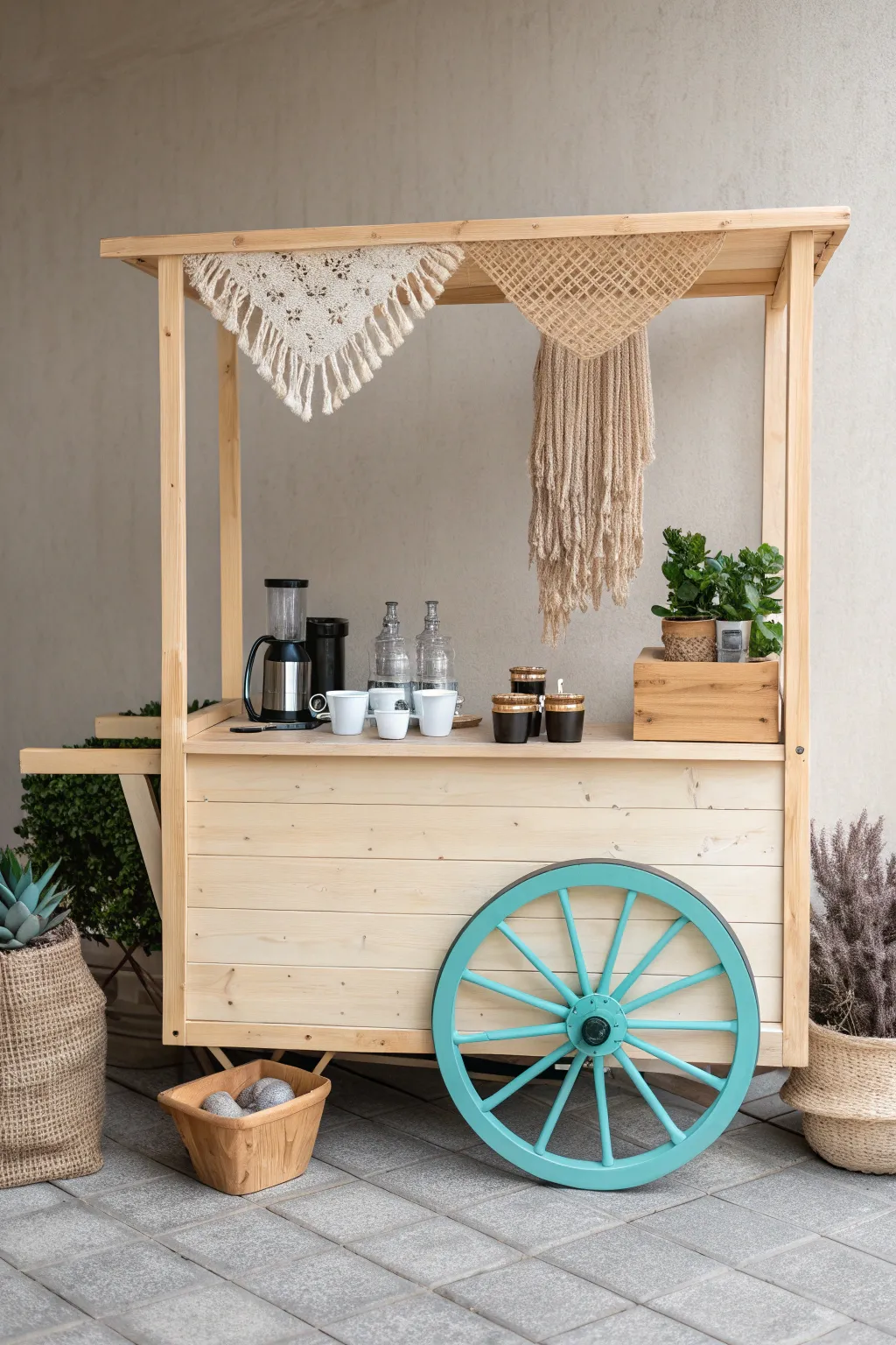 A vibrant twist on minimalist design: A pop of turquoise breathes life into simplicity.