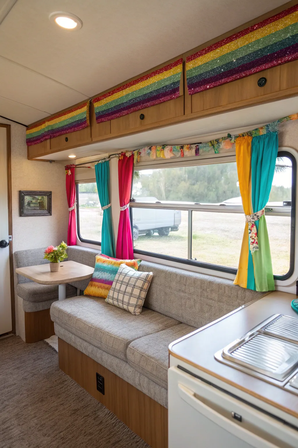 Accent color trim injects fun and vibrancy into your space.