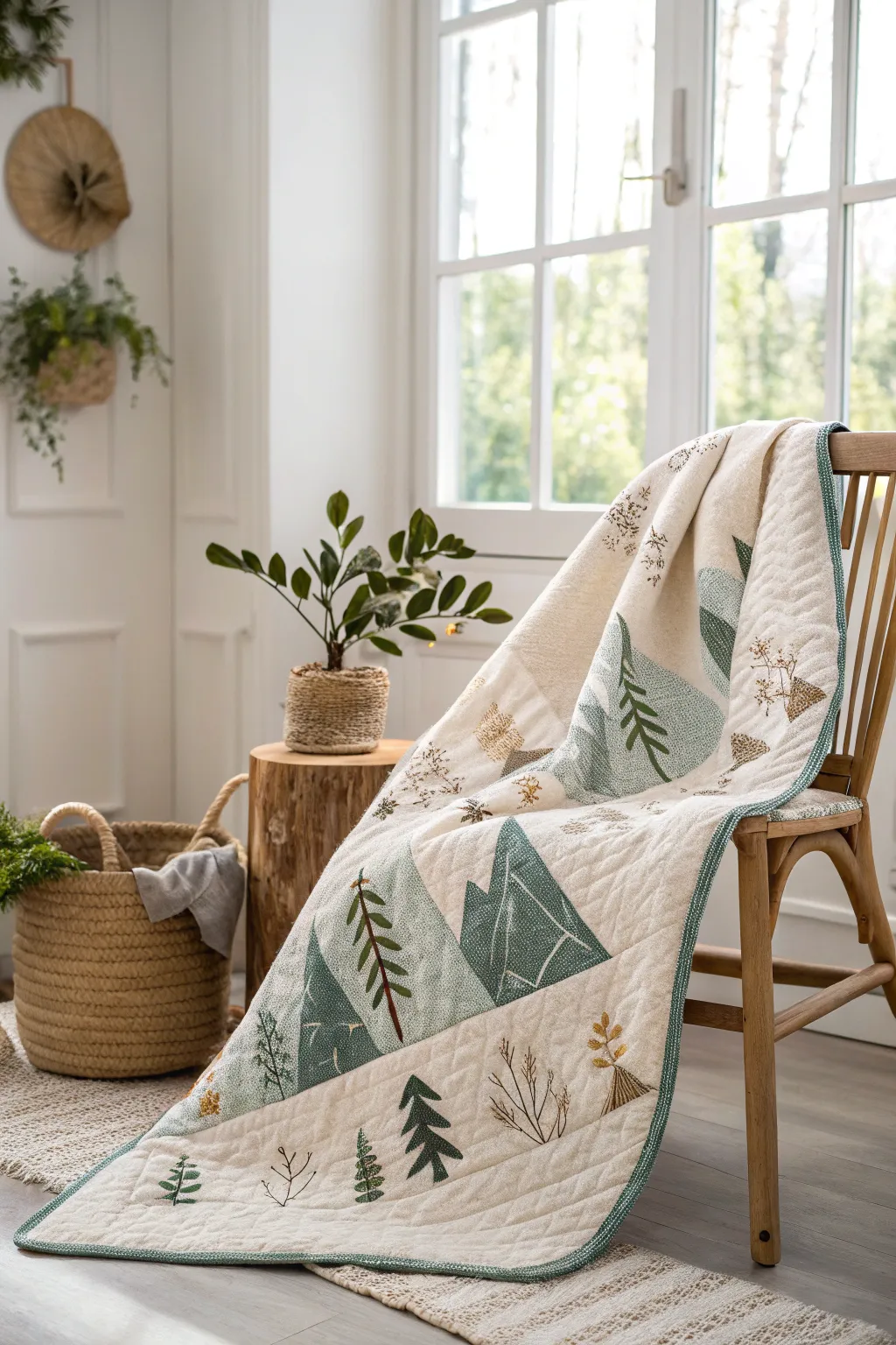 Embrace nature's serenity with a quilt that brings the outdoors in.