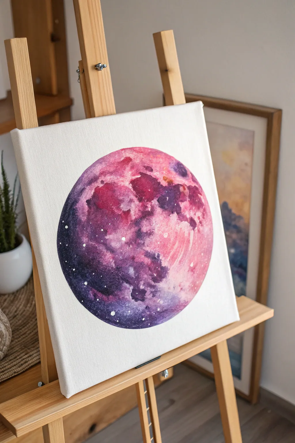 Embrace the magic of the moon with vibrant colors and minimalist elegance.