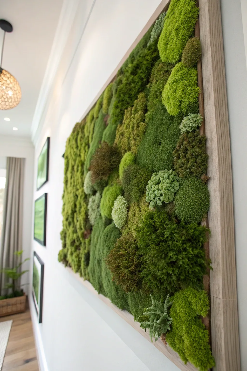 Elevate your walls with the natural elegance of textured moss art. 🌿 #MossArt #ScandinavianStyle