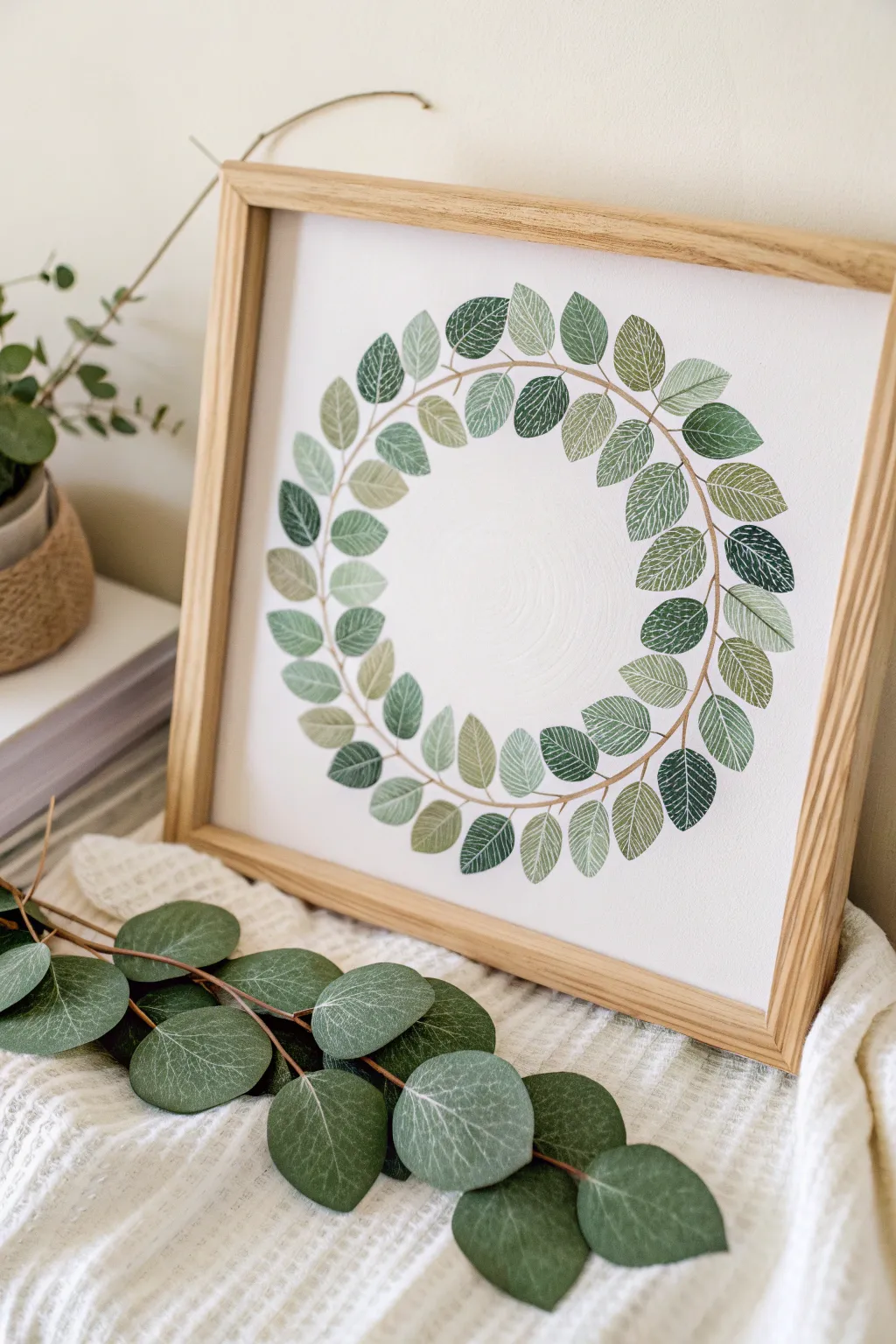 Celebrate Mother's Day with a touch of handmade elegance 🌿✨ #FingerprintWreath #ScandinavianBeauty