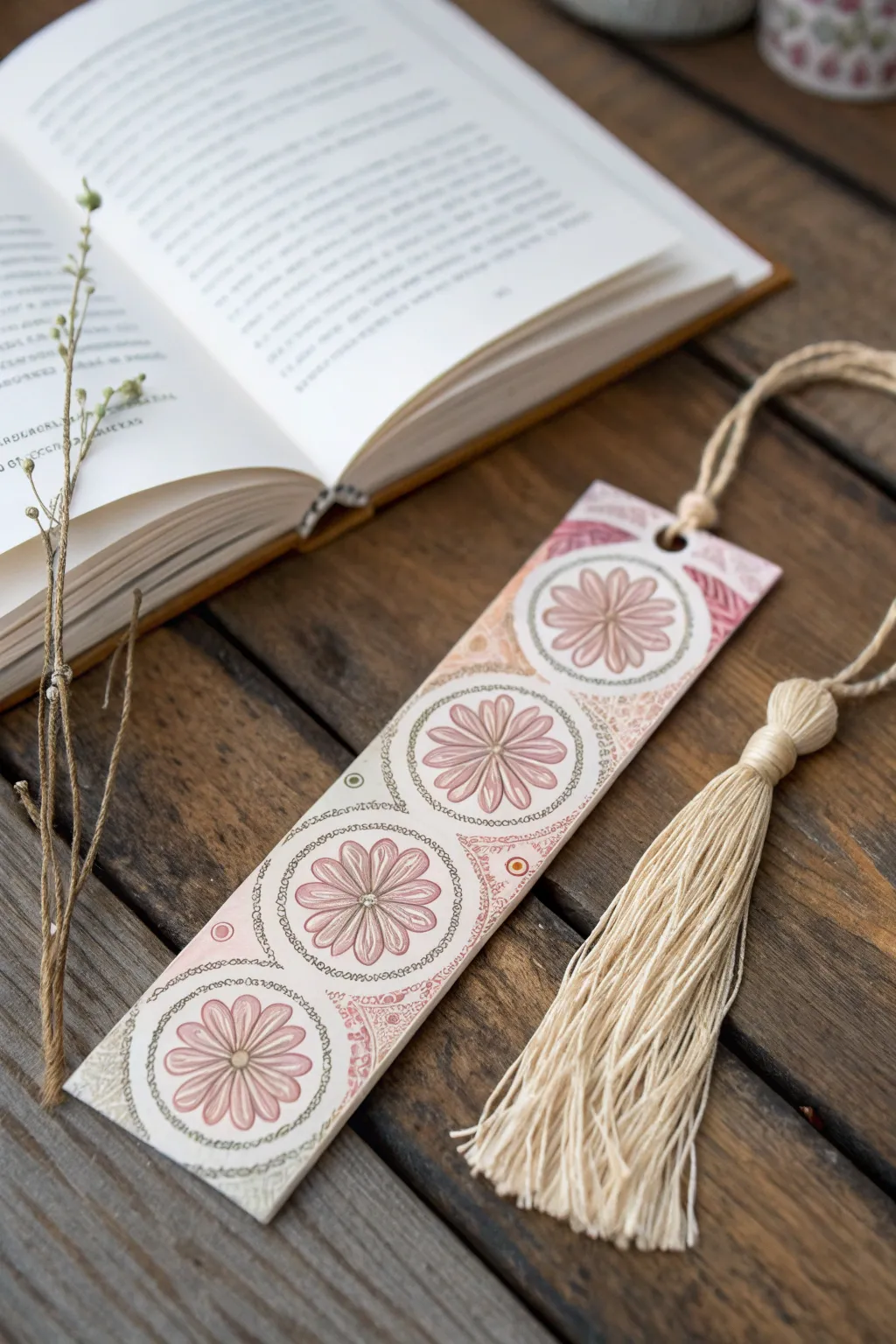 Add a personal touch to mom's favorite novels with a handcrafted bookmark, blending boho elegance with minimalist charm.