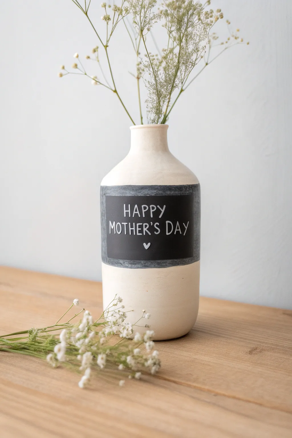 Add a personal touch this Mother's Day with a charming chalkboard message vase. 🌸 #CraftedWithLove #MinimalistDesign