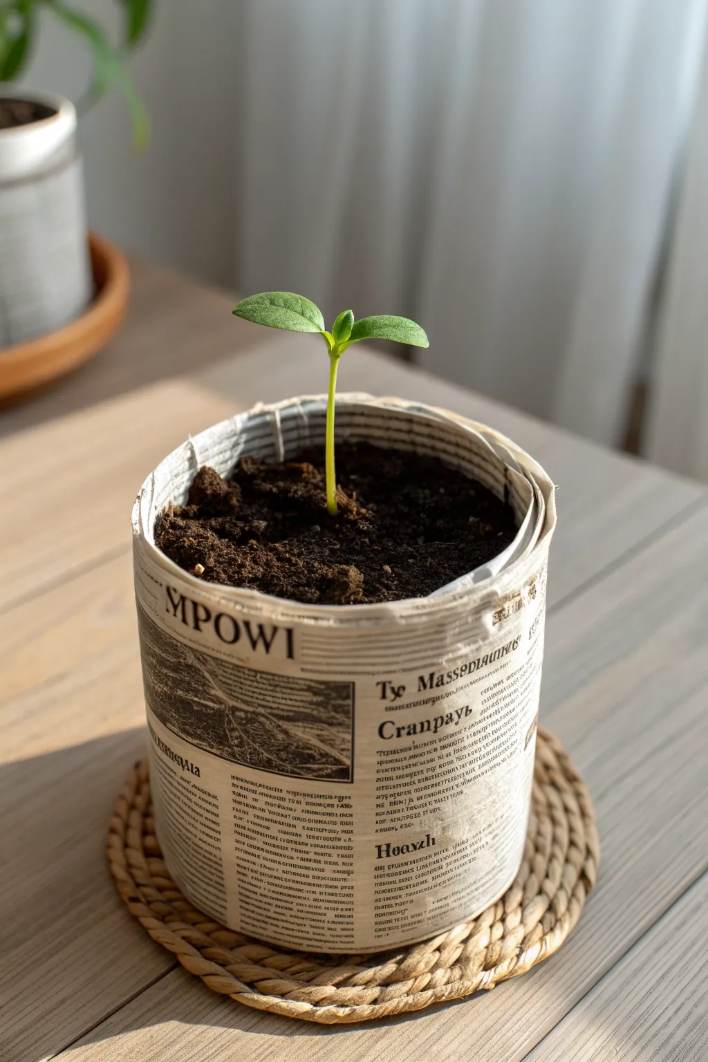Start your garden indoors with chic newspaper plant pots - where sustainability meets Scandinavian elegance.