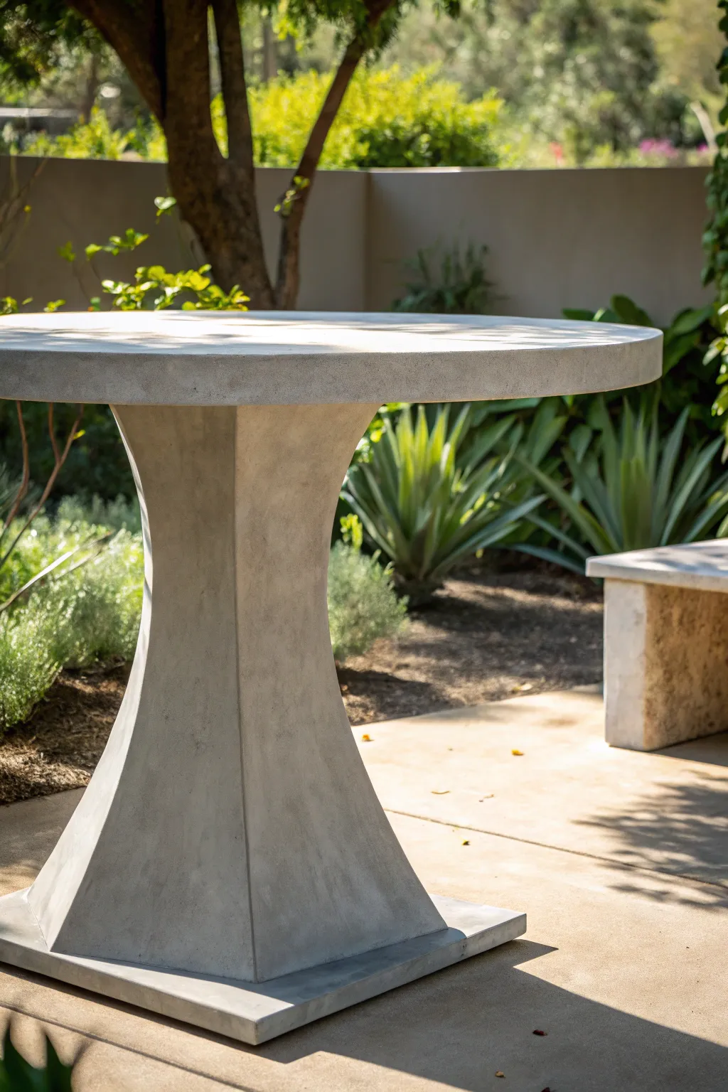 Make a bold statement with the timeless elegance of a concrete table base.