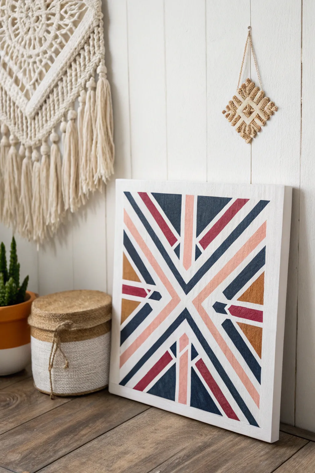Discover the beauty of abstract art with bold, geometric patterns.
