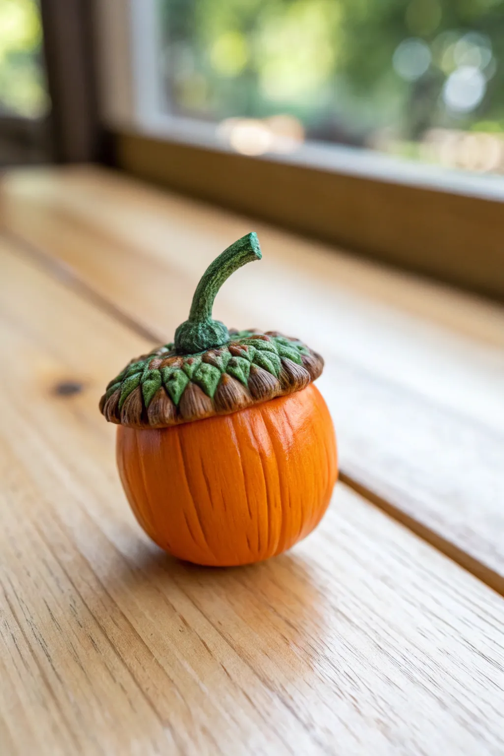 Miniature pumpkin magic: Transform acorns into charming table decor!