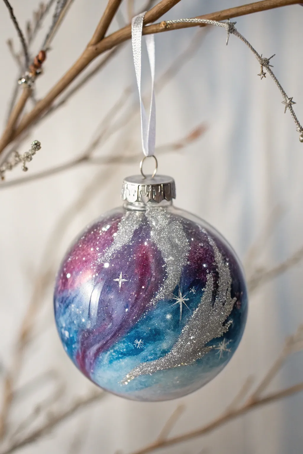 Transform your holiday decor with these enchanting galaxy ornaments, where art meets the cosmos!