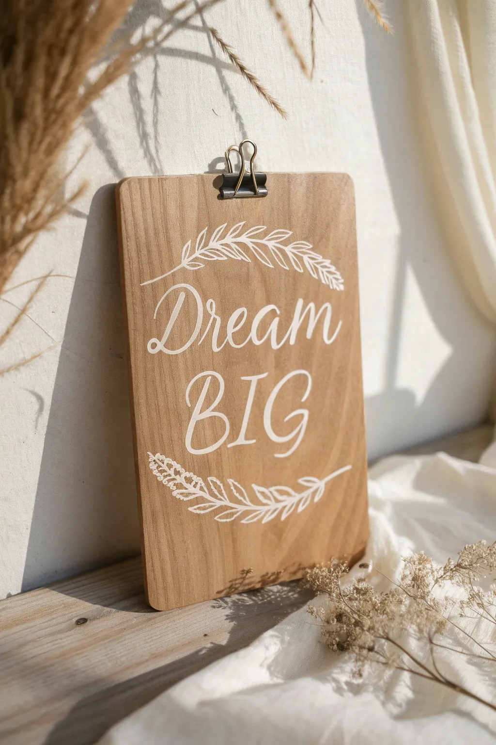 Elevate your daily inspiration with a beautifully painted clipboard that speaks to your dreams.