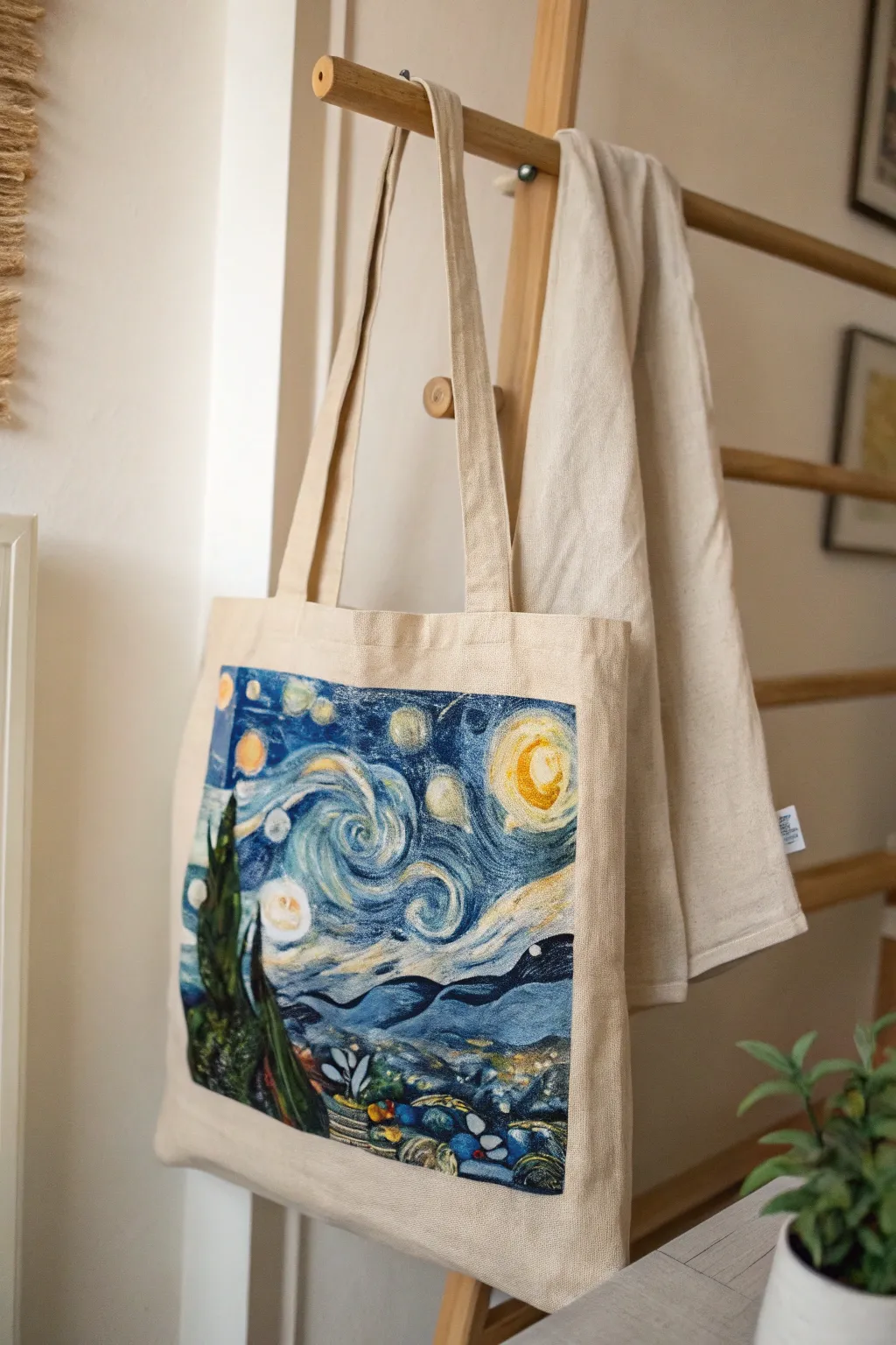 Transform your tote into a wearable masterpiece with classic art inspiration.