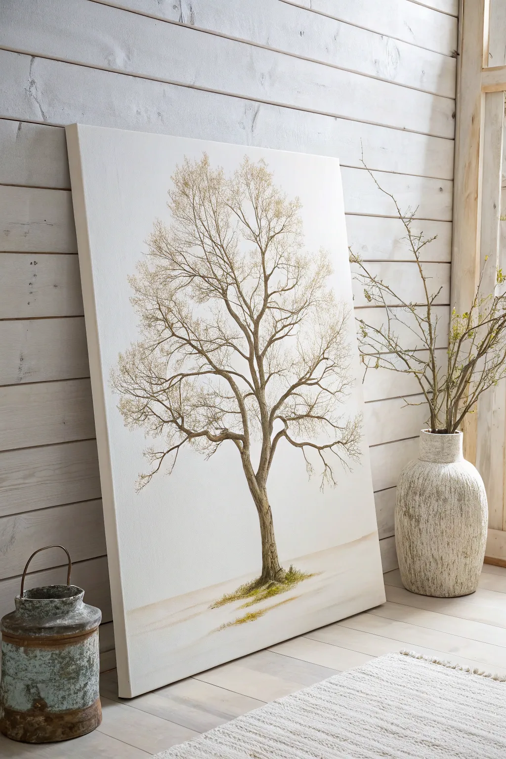 Embrace tranquility with the understated elegance of a solitary tree. Perfect for adding a peaceful touch to your space.