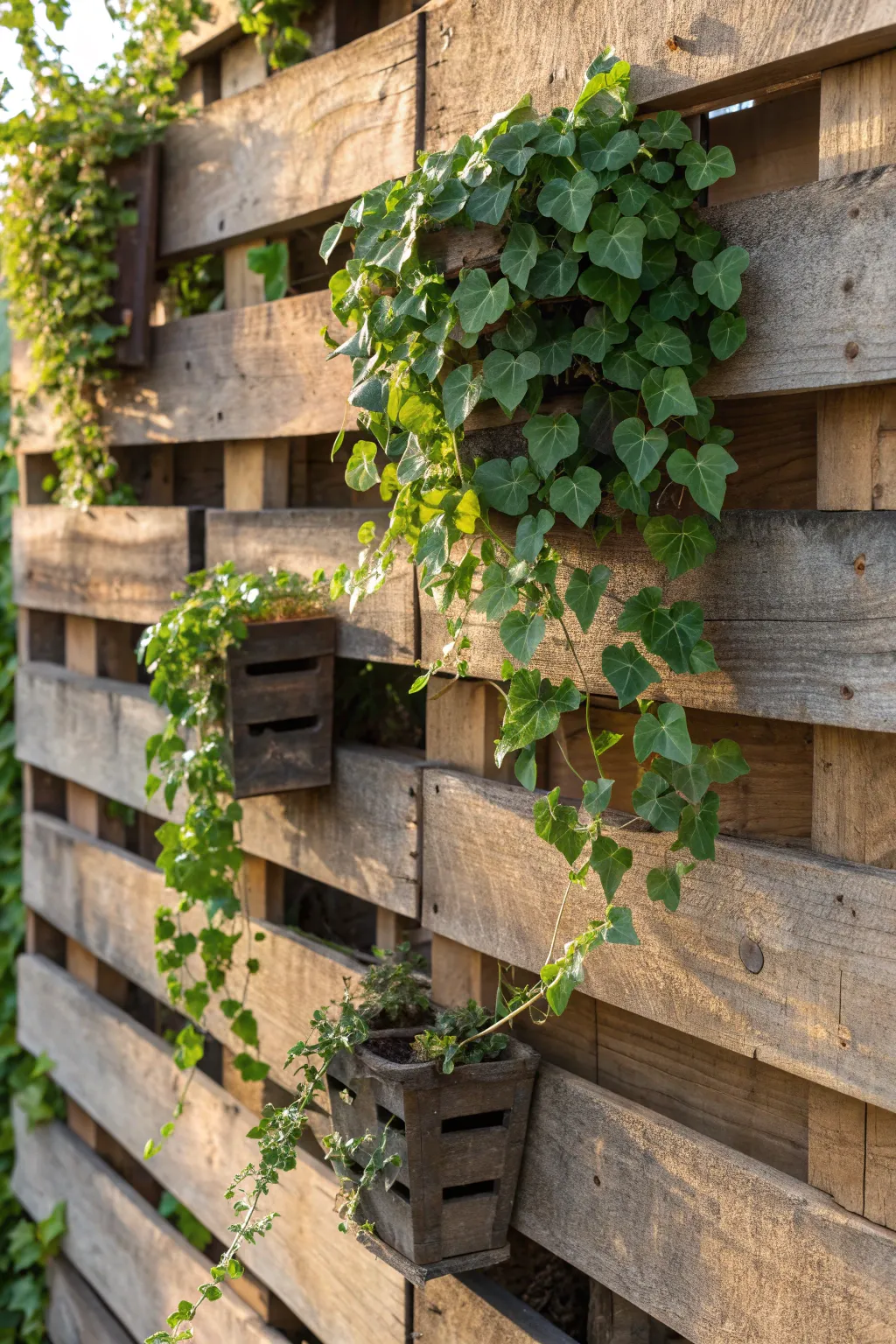 Elevate your outdoor space with the rustic charm of pallet planters.