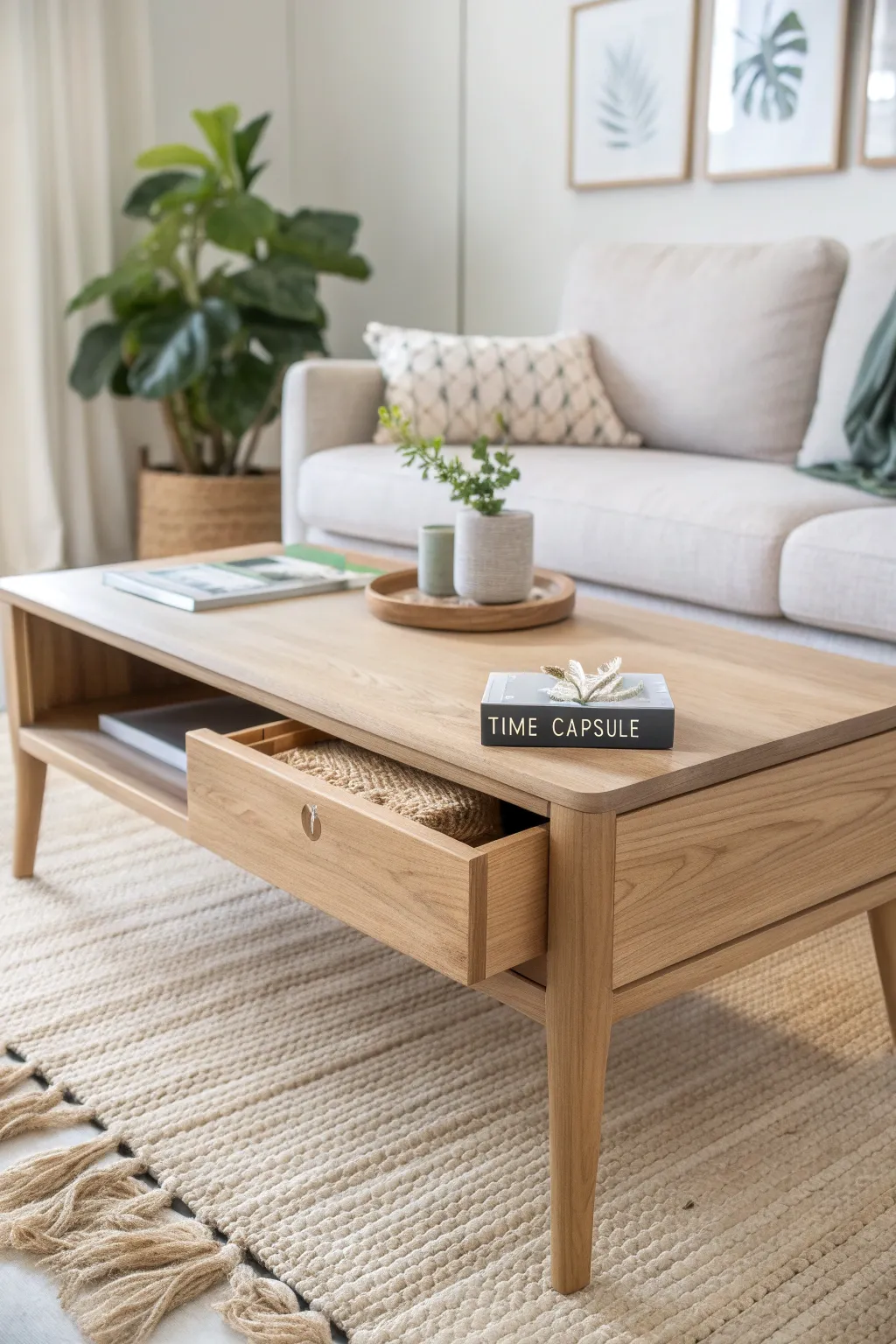 Discover the past within your present with this beautifully crafted Time Capsule Table.