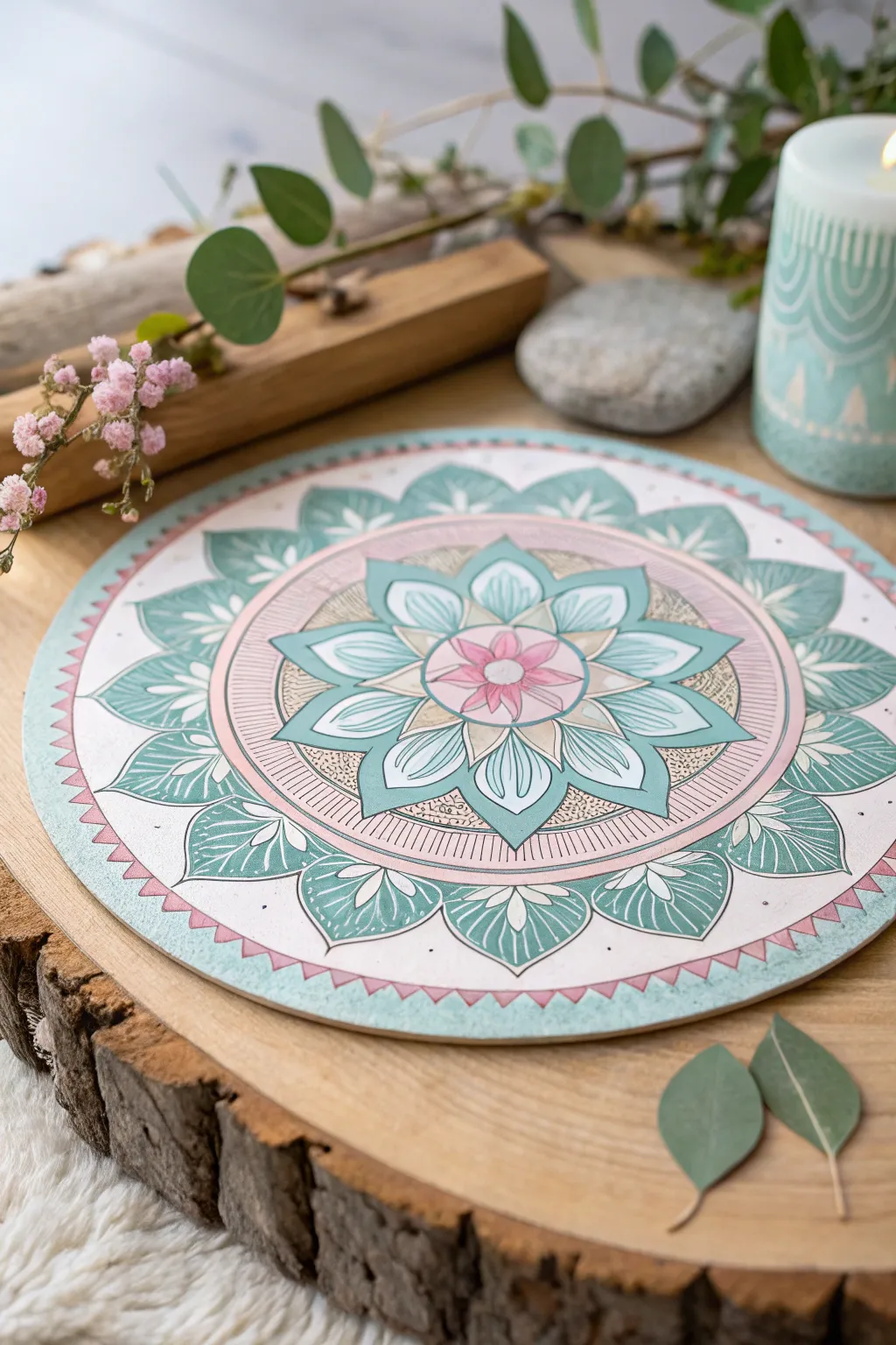 Find your peace with this handcrafted meditation mandala, a perfect blend of simplicity and natural beauty to calm your soul.