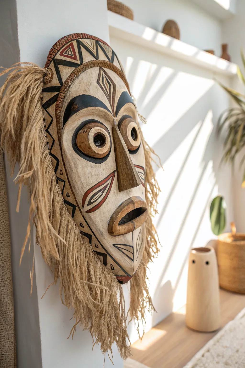 Unveil the playful depths of your character with this beautifully crafted mask, where curiosity shines through wide eyes.