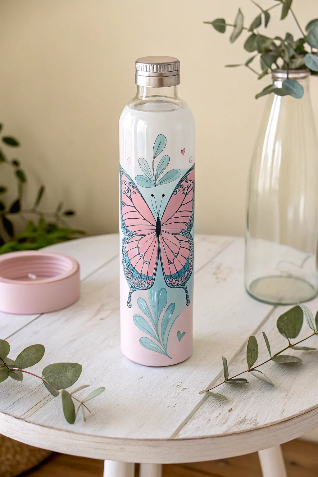 Transform ordinary bottles into enchanting decor with a touch of creativity! 🦋✨