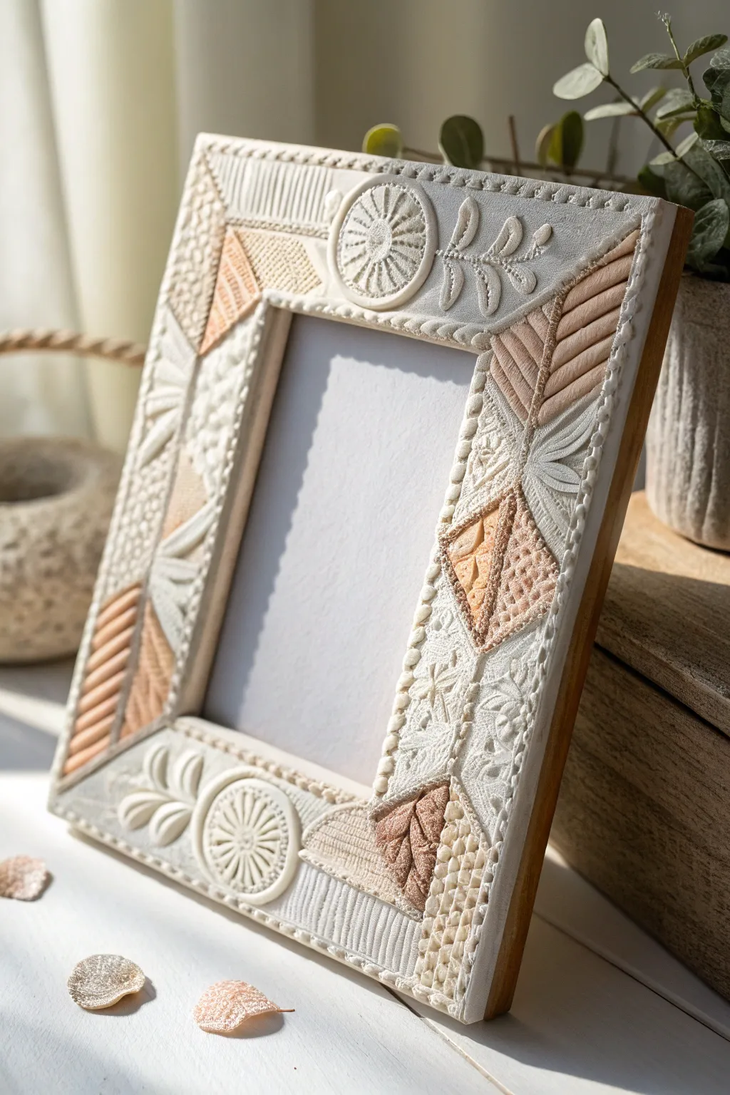 Capture your memories with a touch of elegance: handcrafted polymer clay frames that blend simplicity with boho charm.