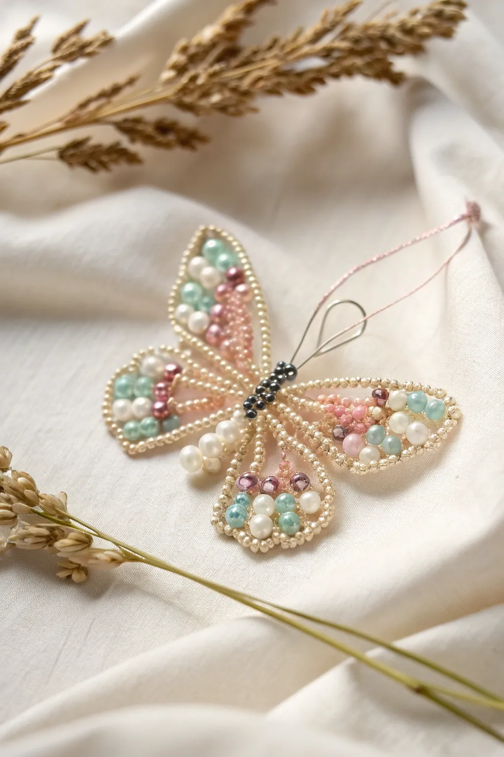 Transform your space with the delicate beauty of handcrafted beaded butterflies.