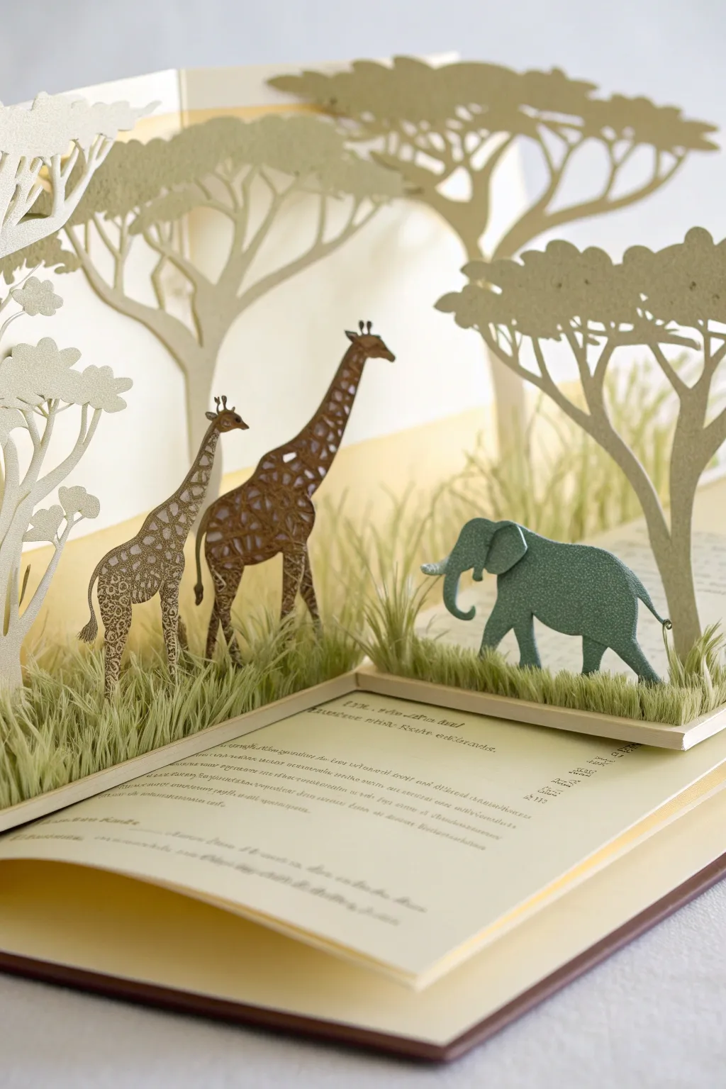Step into a wild adventure with this beautifully crafted pop-up safari book, where nature's elegance unfolds with every page.