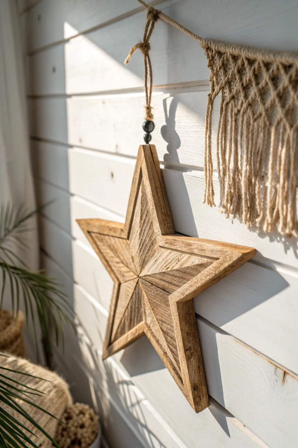 Embrace the charm of simpler times with this handcrafted wooden star, a perfect blend of rustic elegance and minimalist aesthetics.