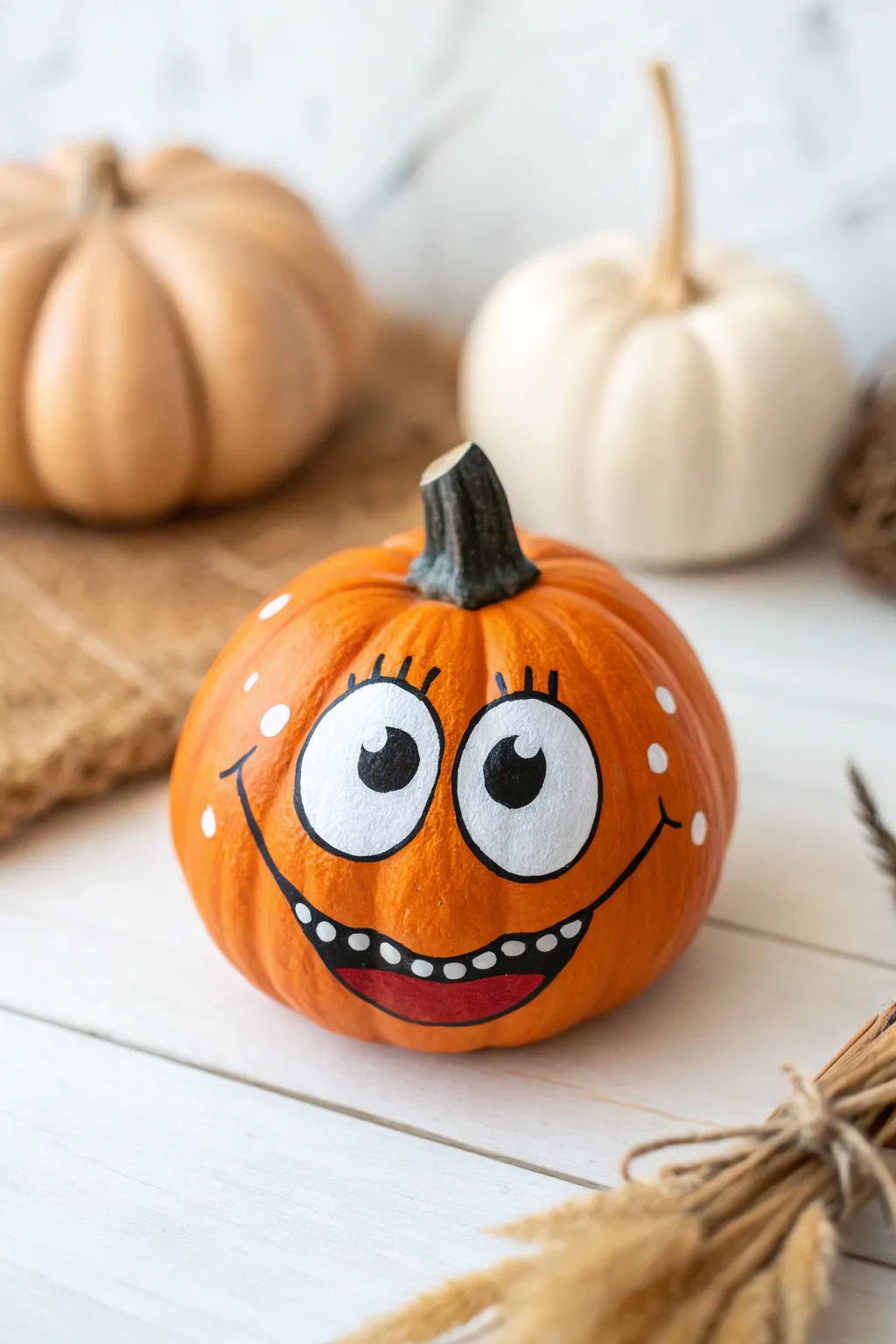 Delight in the charm of playful pumpkin faces—perfect for sparking joy in little ones!