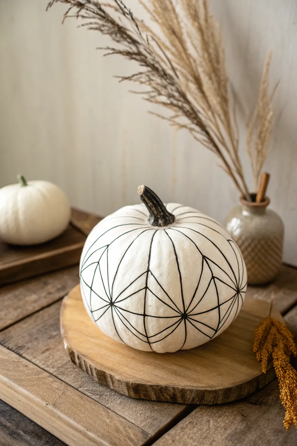 Elevate your autumn decor with this minimalist pumpkin design—where simplicity meets elegance.