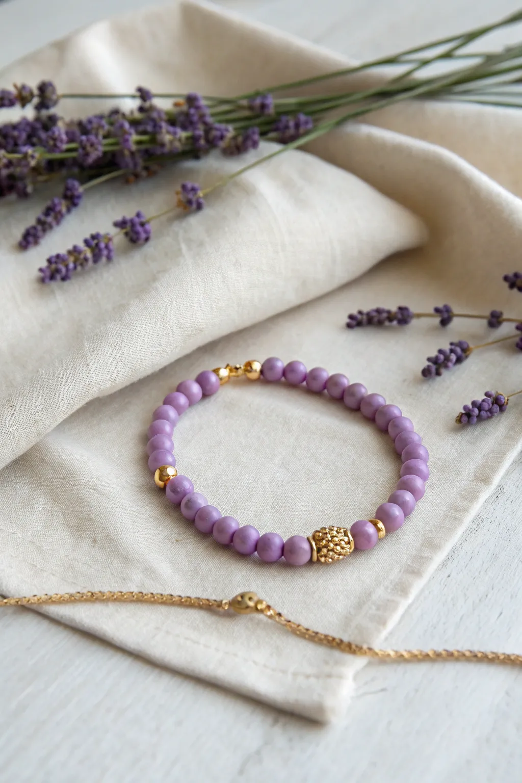 Elevate your style with the divine contrast of purple and gold.