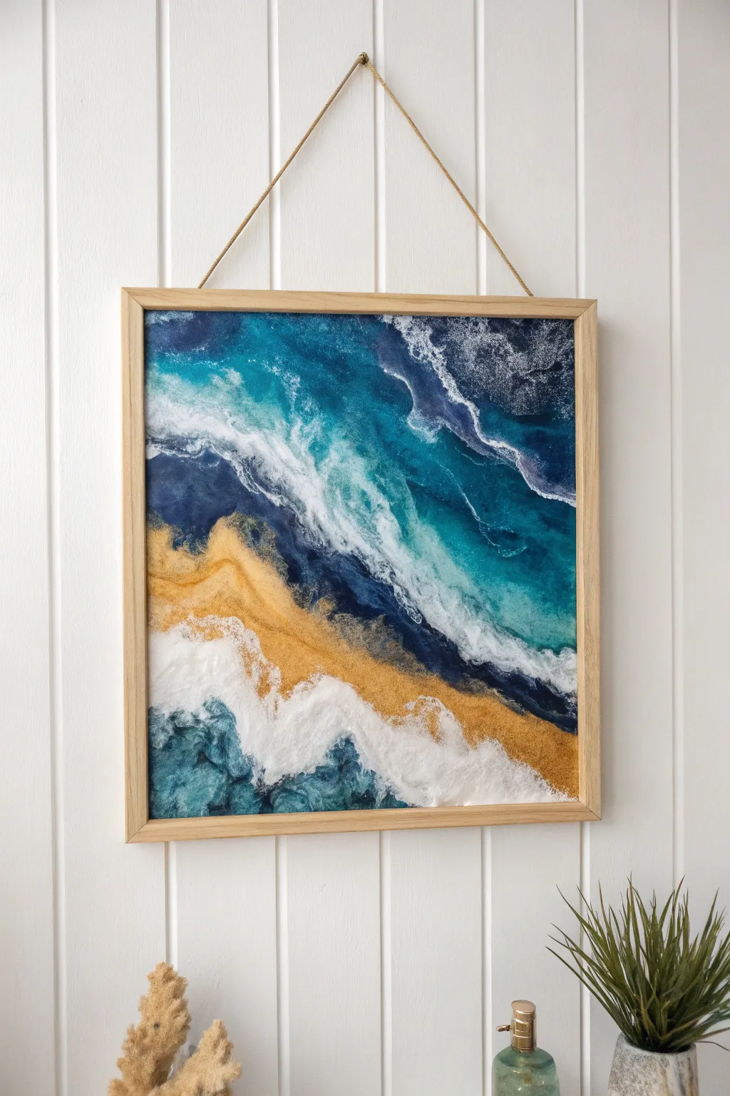 Add a splash of modern elegance to your home with stunning resin art. Perfect for a chic and minimalist aesthetic!