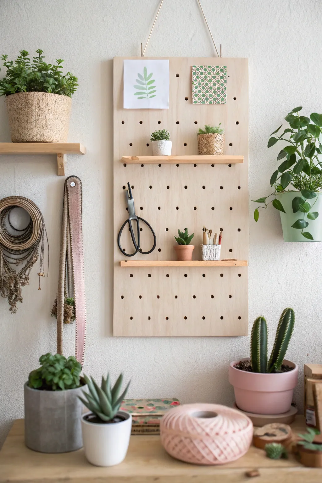 Transform your space with this chic DIY pegboard organizer, blending minimalist elegance with practical charm.