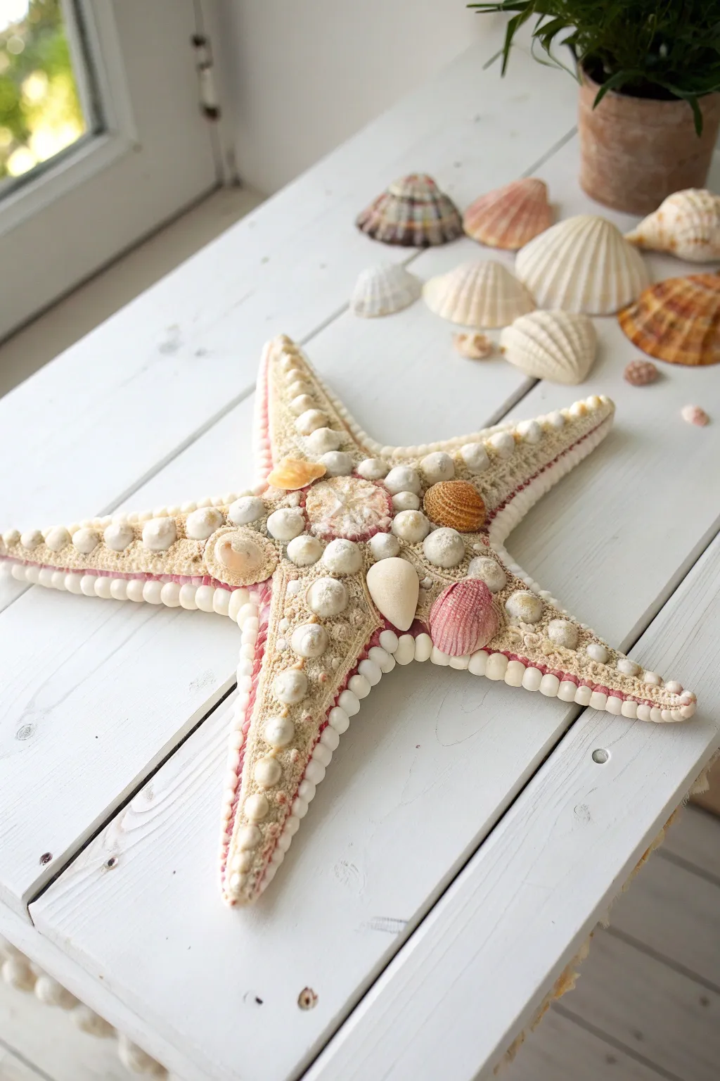 Dive into coastal elegance with a seashell starfish masterpiece.