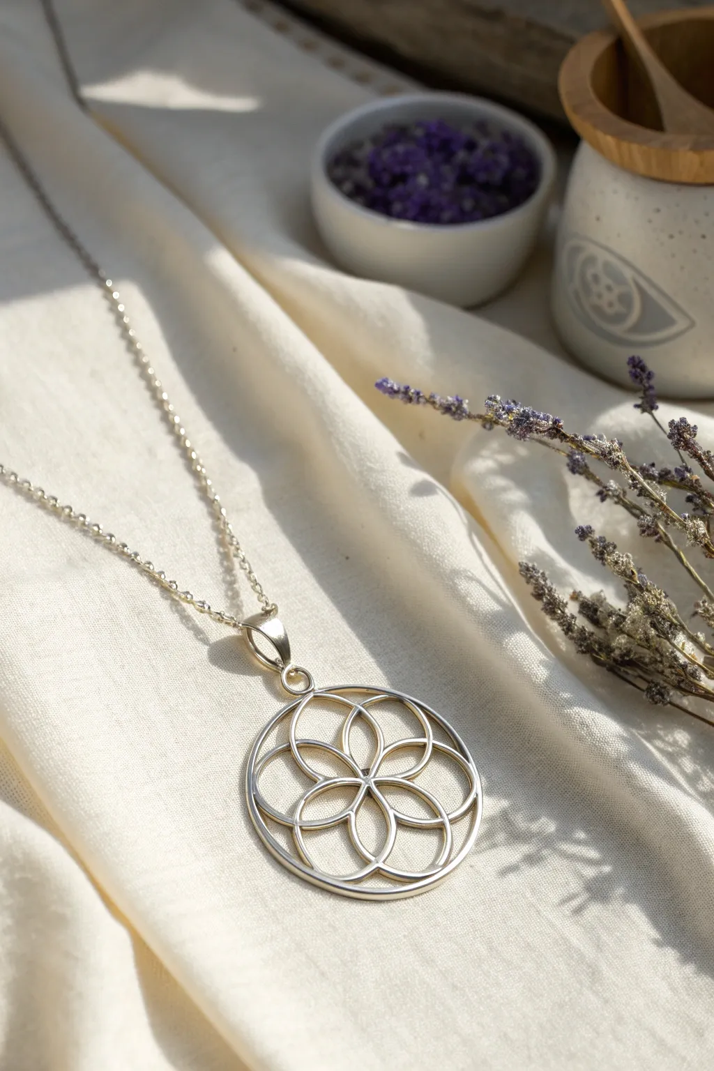 Embrace the elegance of simplicity with a handcrafted Seed of Life pendant, a perfect blend of minimalist beauty and Boho charm.