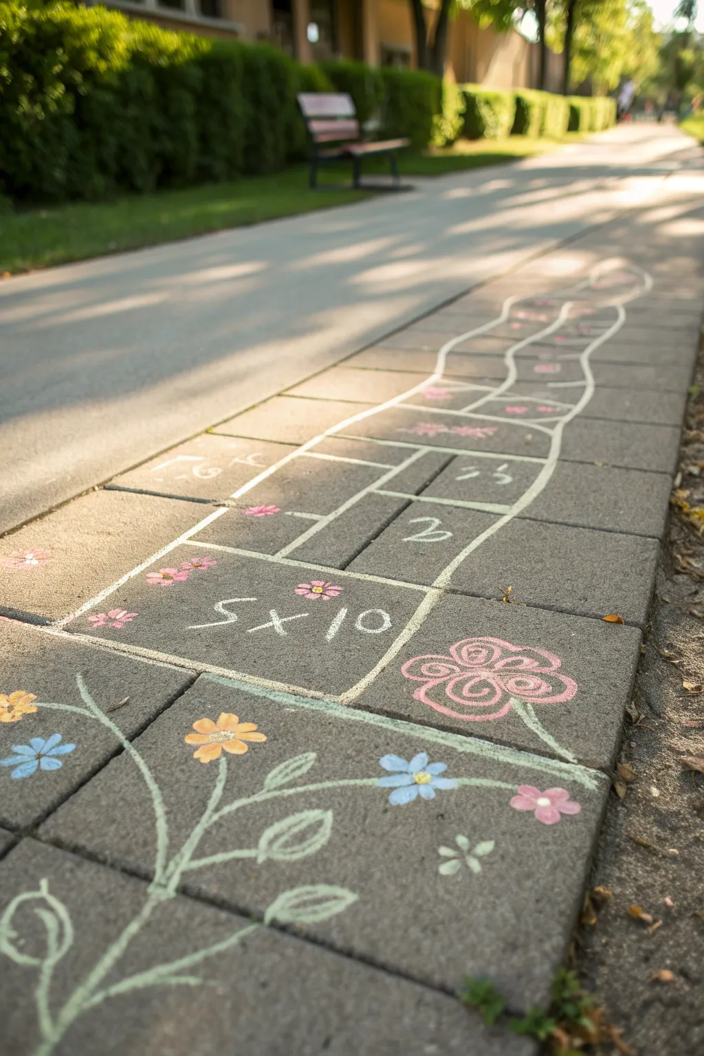 Bring joy to your neighborhood with whimsical sidewalk chalk art!