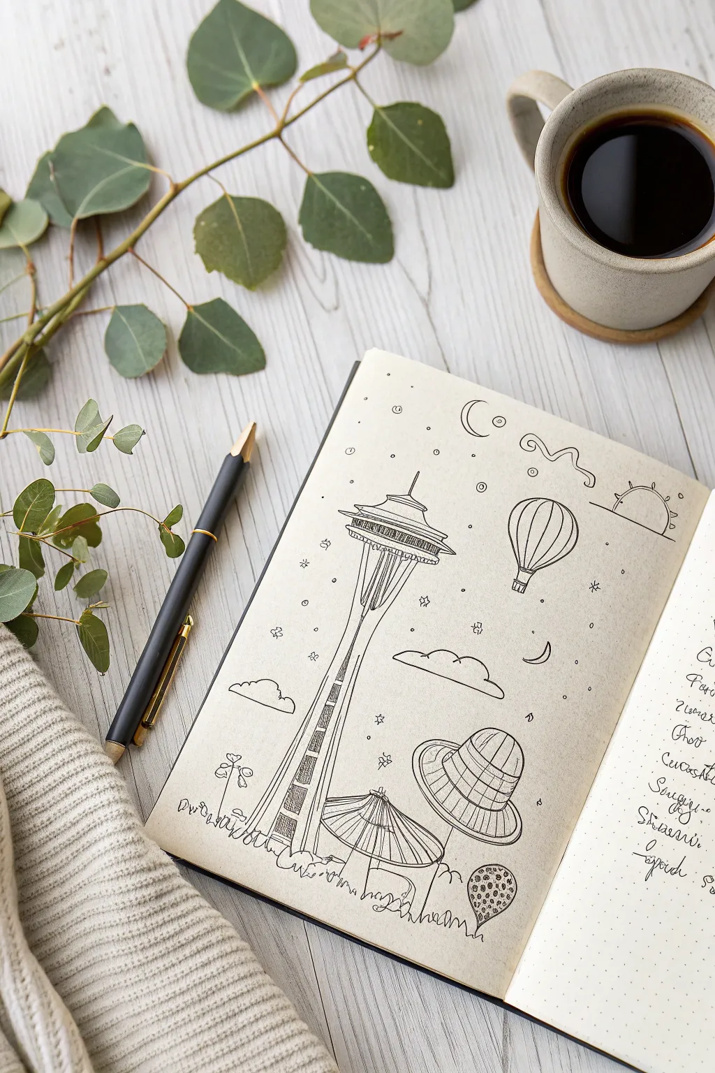 Capture your travel memories with minimalist sketches that tell a story.