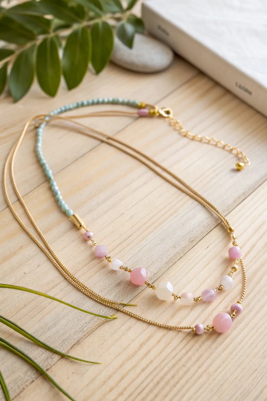 Elevate your style with a touch of modern elegance: a delicate fusion of beads, metal, and fabric.
