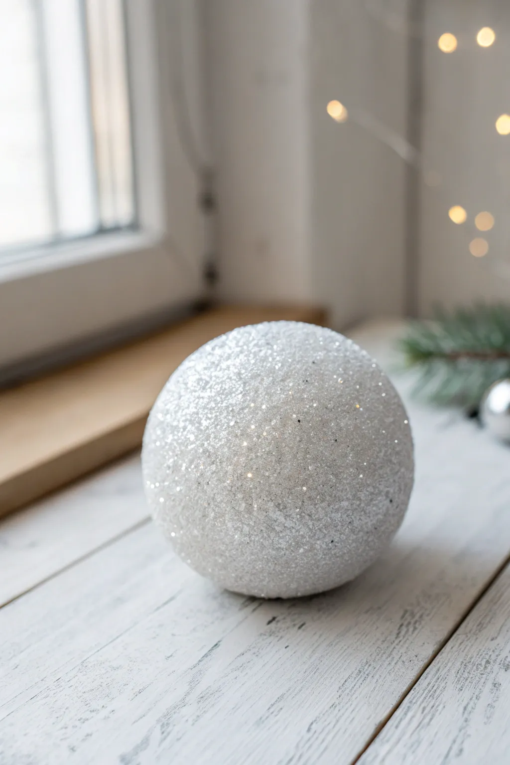 Add a touch of magic to your home with these glittering snowballs.