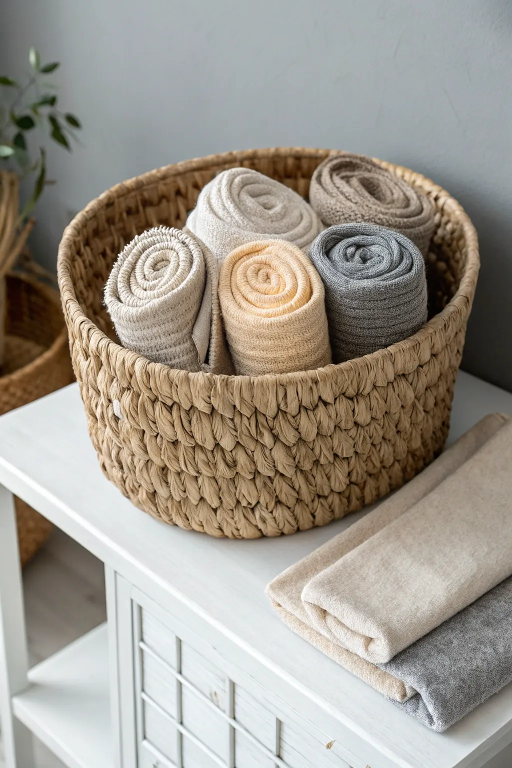 Elevate your gift-giving with socks beautifully arranged in a stylish basket—perfect for adding a cozy touch to any home!