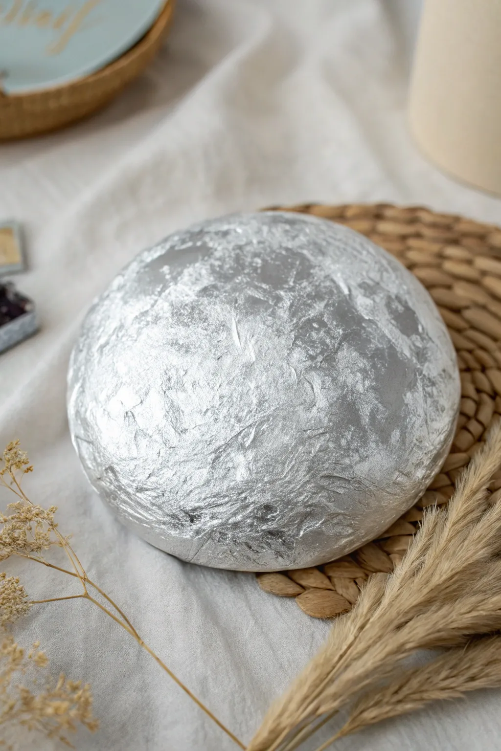 Explore the moon's magic with this tactile foil-stamped creation, perfect for little hands and curious minds.