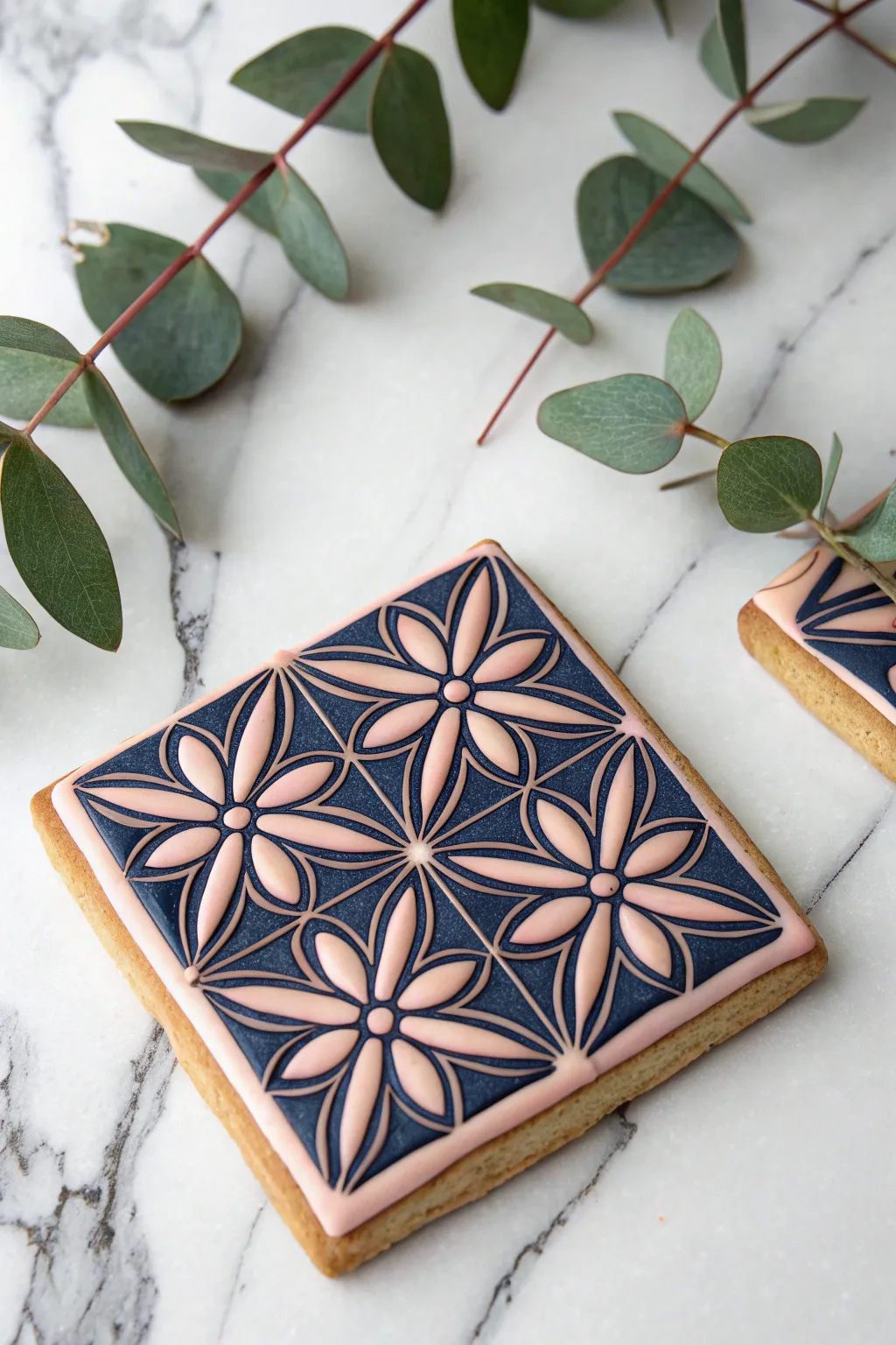 Indulge in the art of simplicity with these geometric cookie wonders.