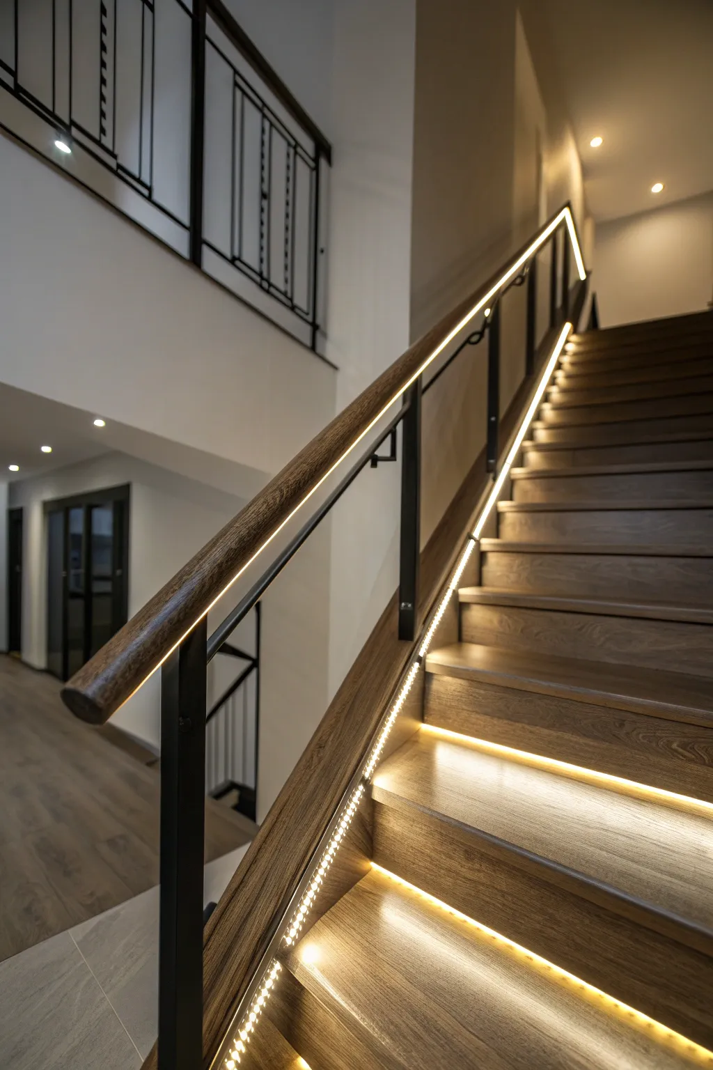 Illuminate your path with style: Discover the magic of LED-lit handrails.