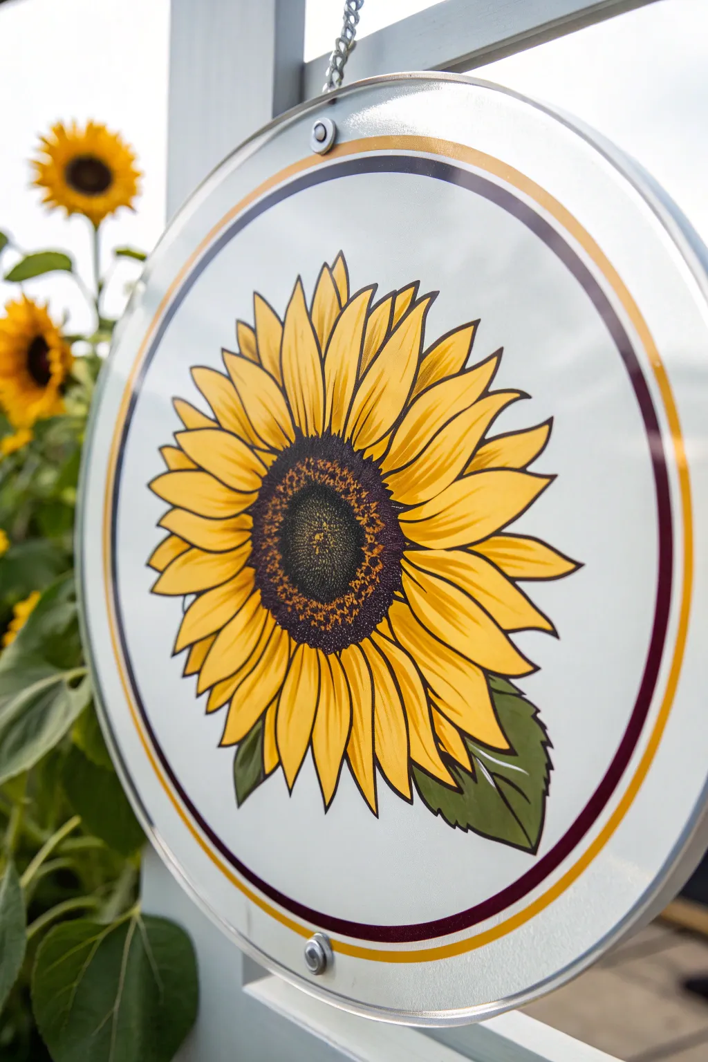 A circular sunflower logo that radiates harmony and unity.