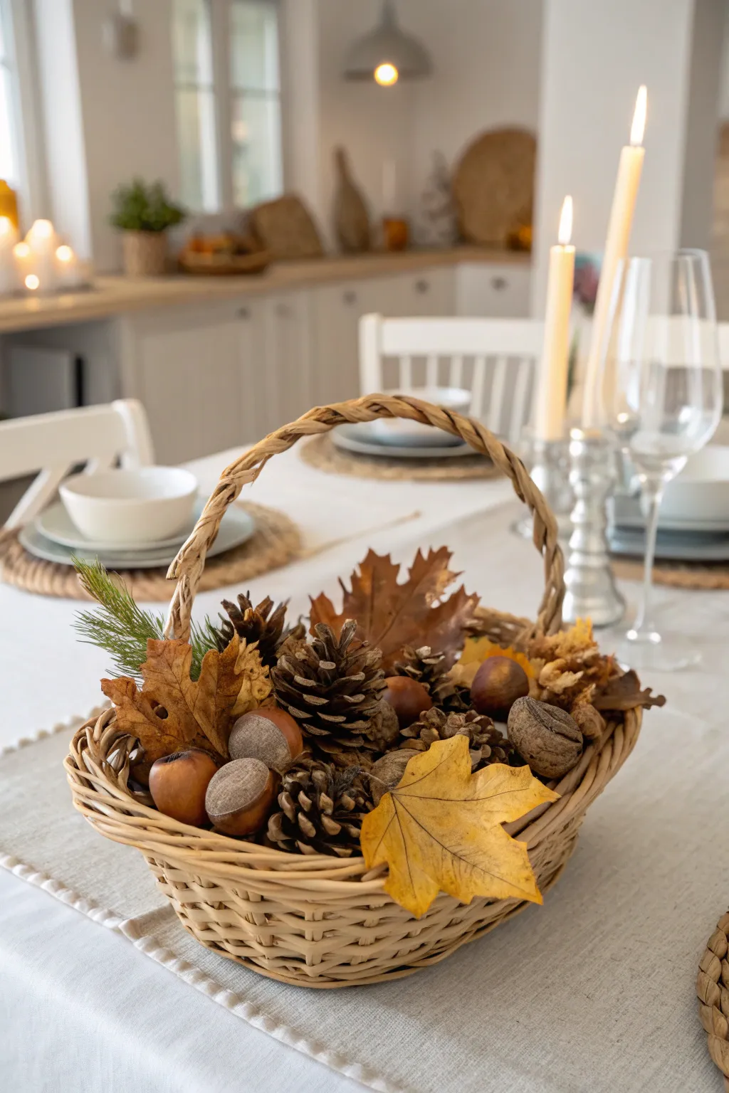 Elevate your Thanksgiving table with a touch of nature and minimalist charm. 🍂✨
