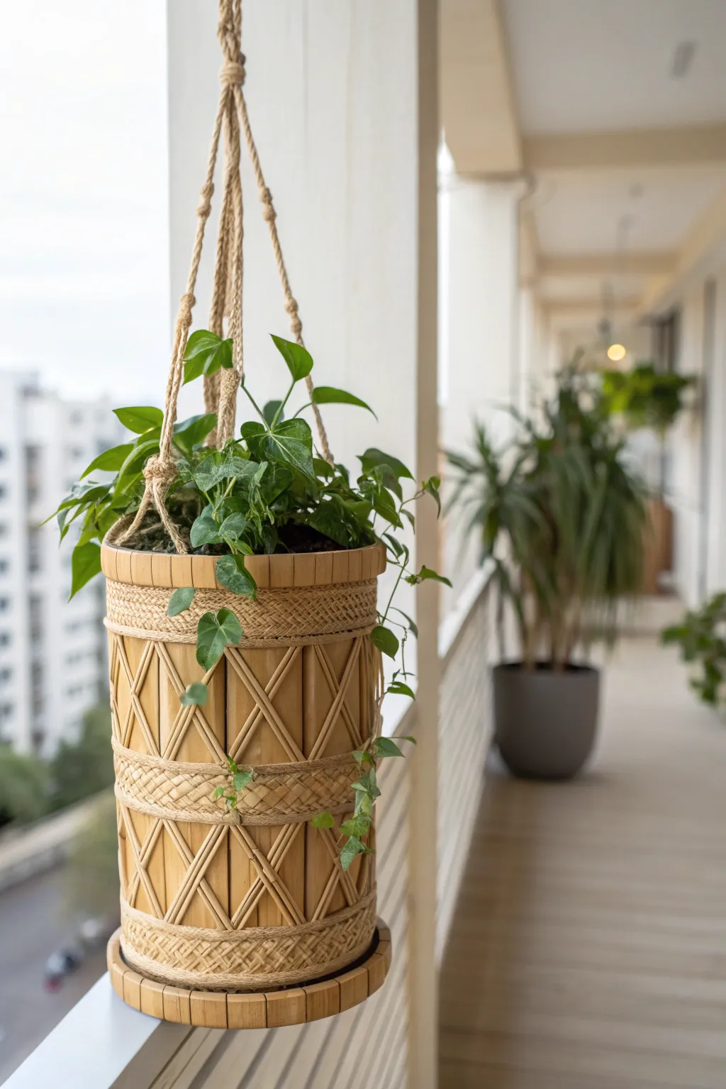 Elevate your green space with the natural elegance of bamboo planters.