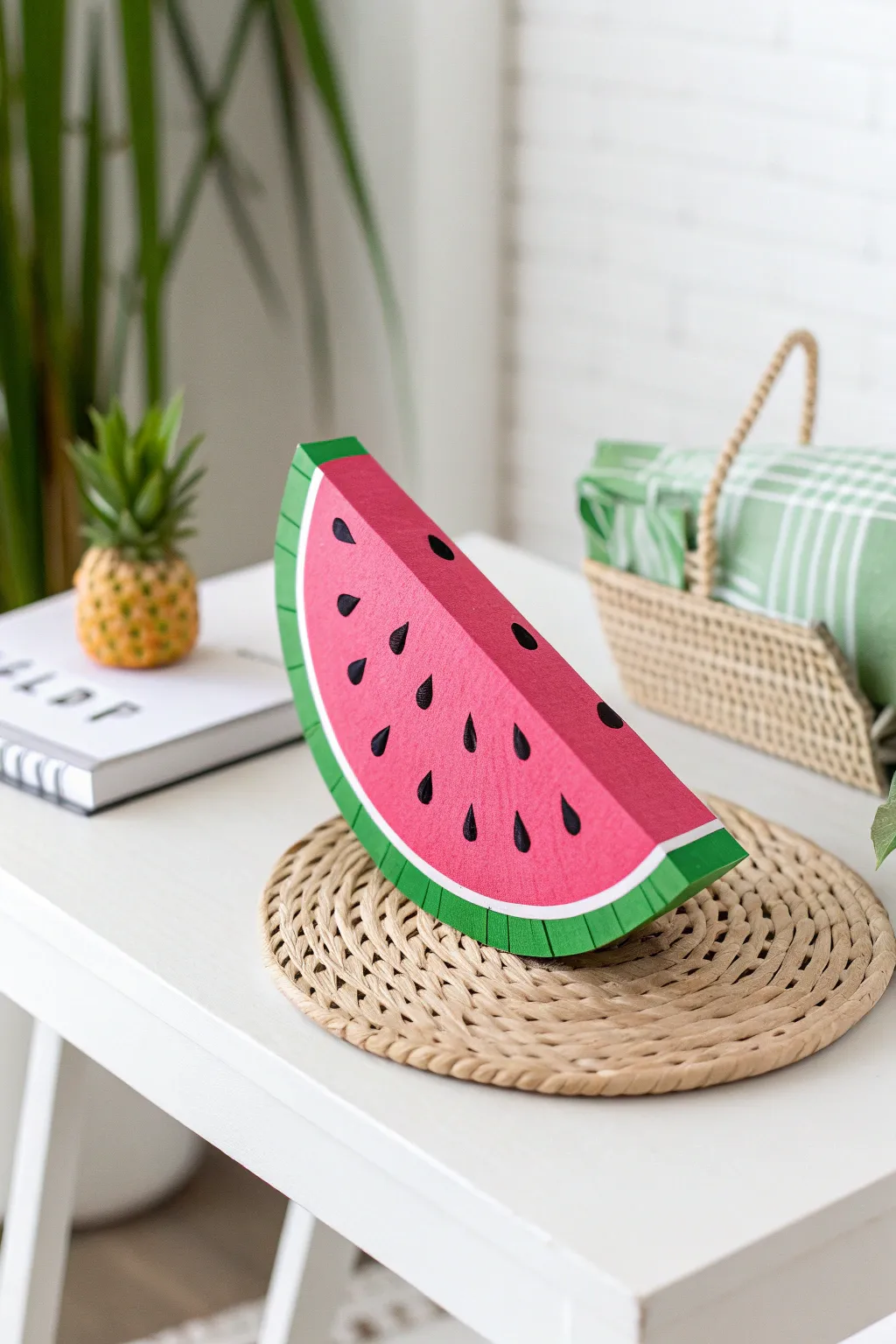 Add a splash of summer to your decor with this delightful paper watermelon slice—where craftsmanship meets natural beauty.