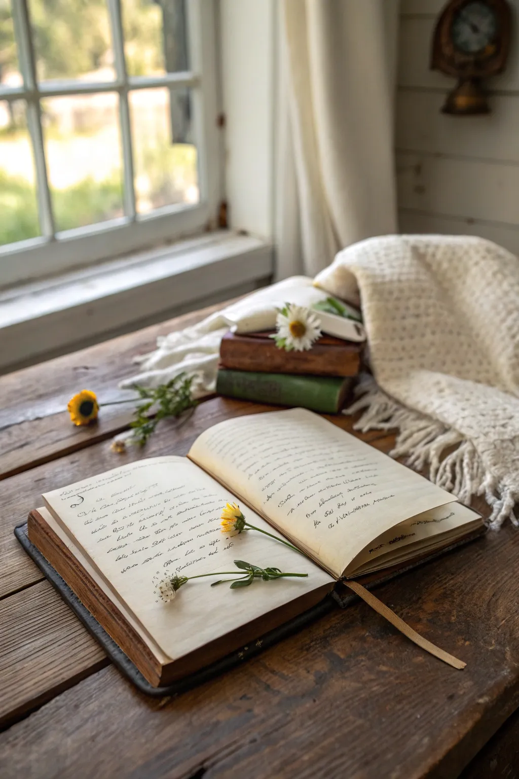 Capture your travel memories with heartfelt journal entries in a beautifully crafted scrapbook.