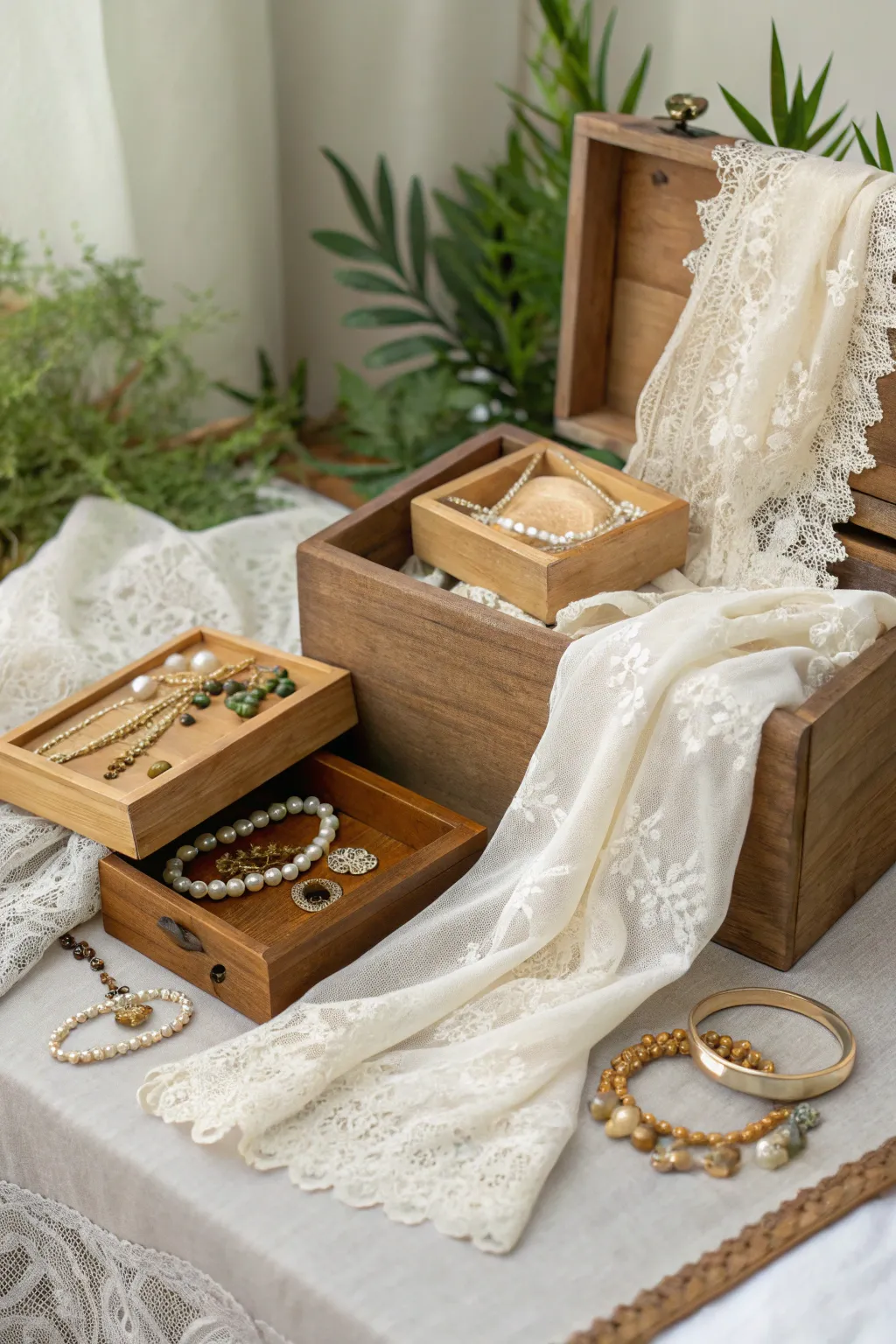 Elevate your trousseau with layered elegance: a harmonious blend of simplicity and craftsmanship.