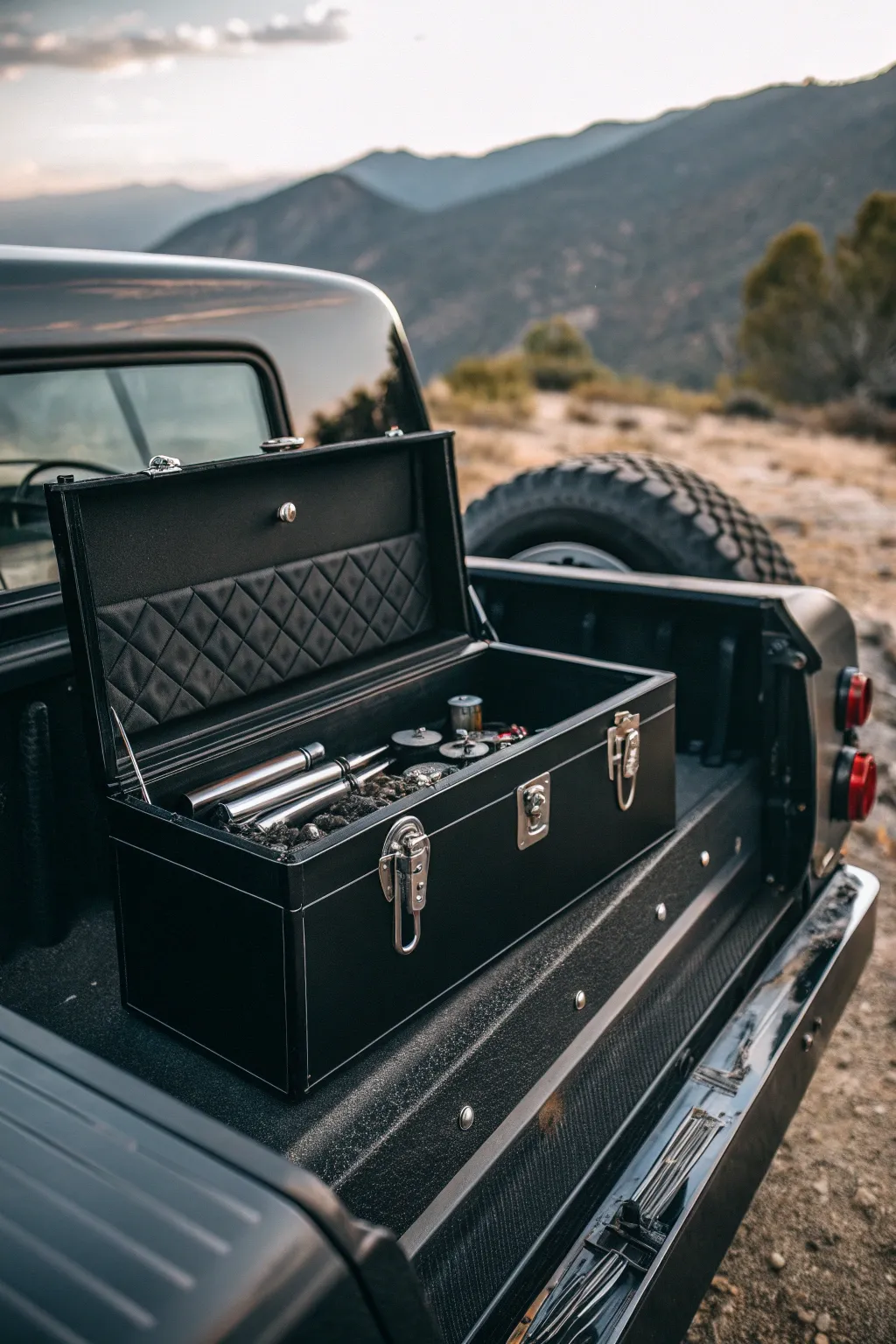 Transform your truck bed into a mobile workshop with a stylishly refurbished portable toolbox.