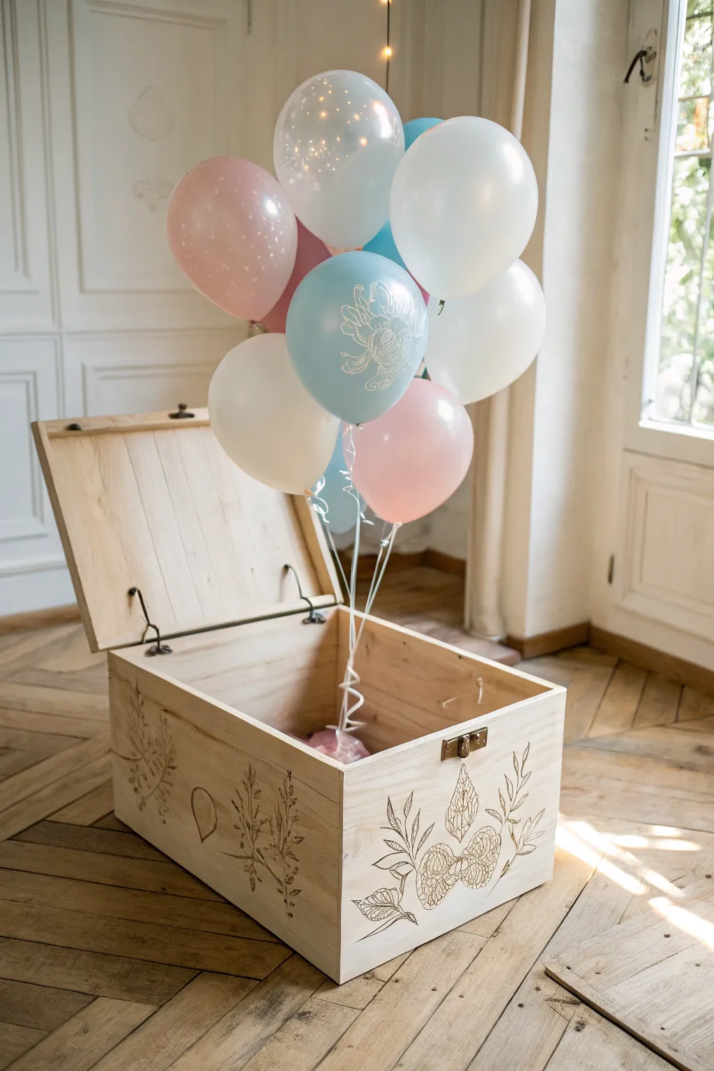 Unveil the joy with a touch of elegance and simplicity. 🎈✨ #GenderReveal #MinimalistBeauty