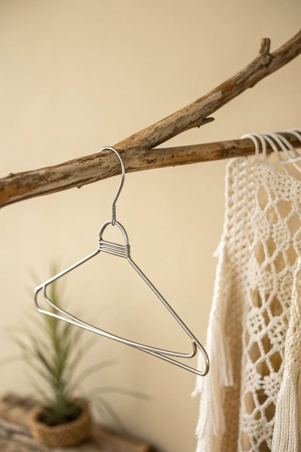 Crafting elegance: Transform a simple paper clip into a chic miniature hanger for your creative projects.