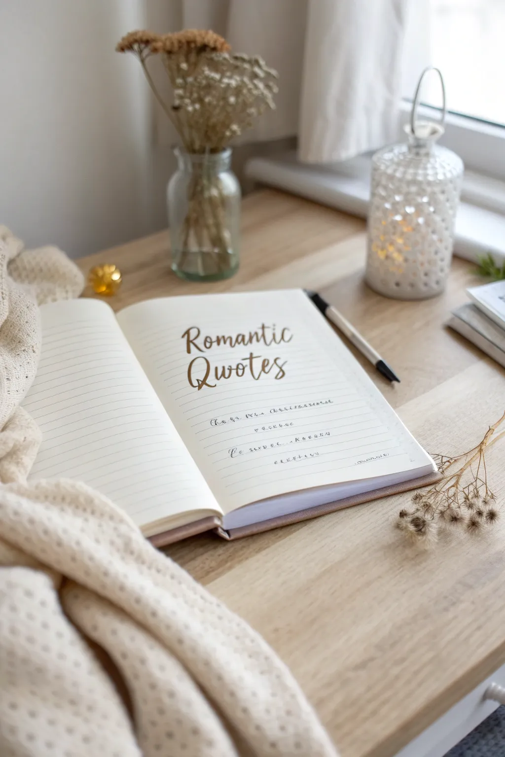 Capture the essence of love with these beautifully penned romantic quotes in your bullet journal.